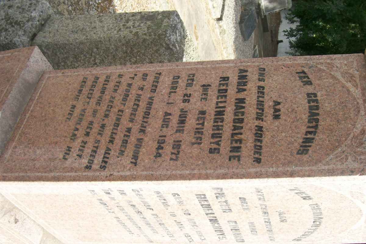 REDELINGHUYS Anna Magdalene nee RETIEF 1877-1944