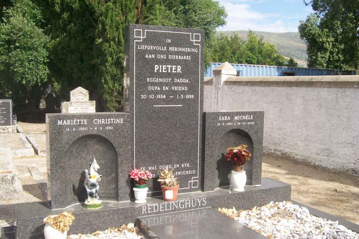 REDELINGHUYS Pieter 1934-1999 :: REDELINGHUYS Mariëtte Christine 1960-1982 :: REDLINGHUYS Sara Michéle 1963-2002