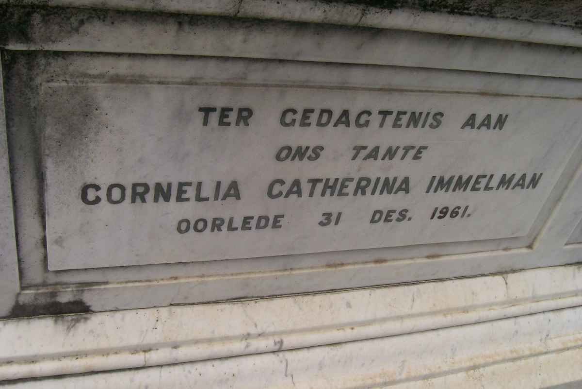 IMMELMAN Cornelia Catherina -1961