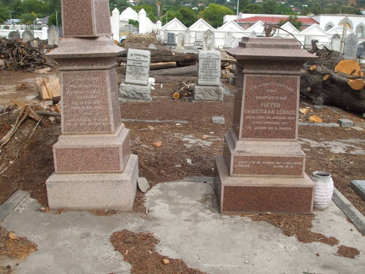 ROUX Pieter Christiaan, le -1919 &amp; Margarietha Jacoba ENSLIN 1842-1910