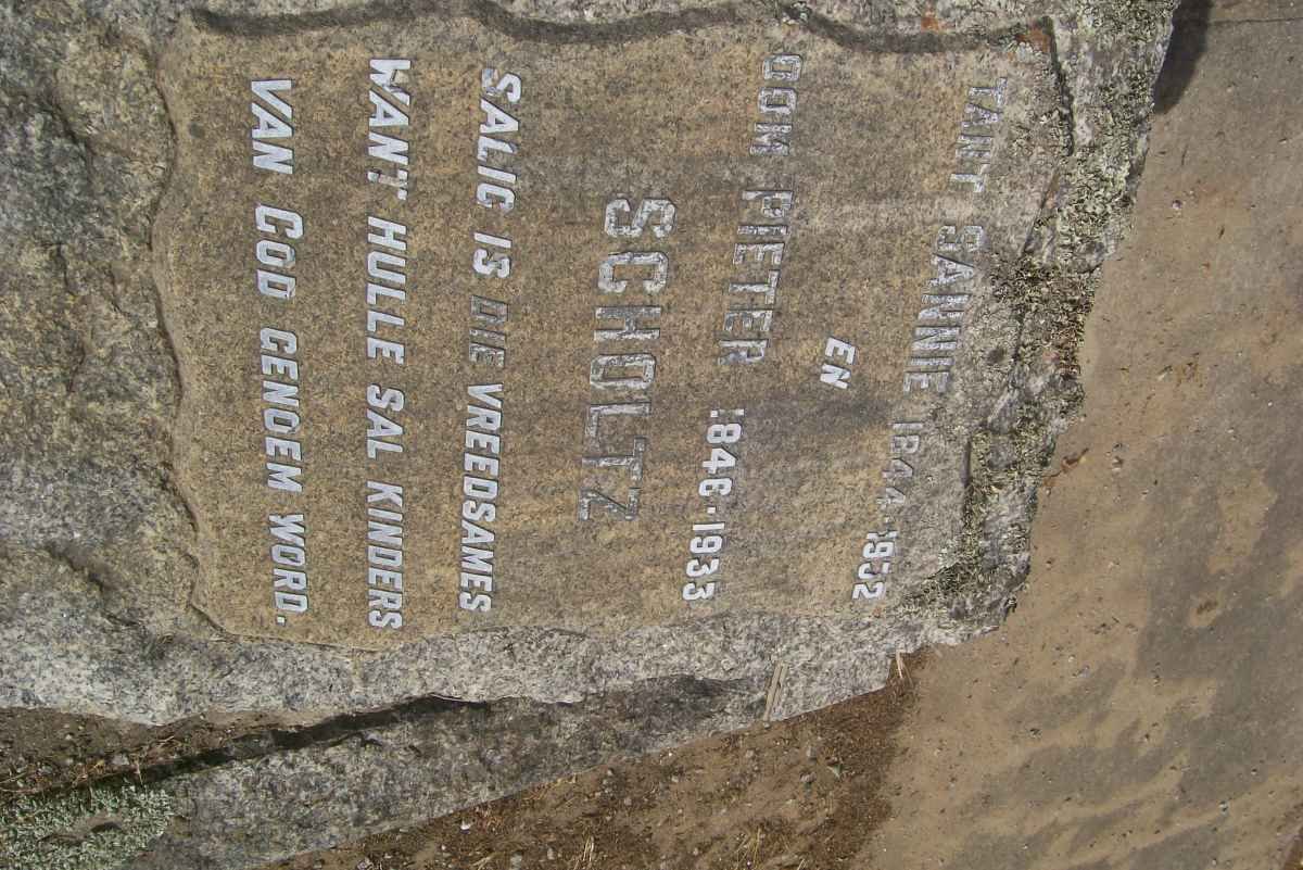 SCHOLTZ Pieter 1846-1933 &amp; Sannie 1844-1932