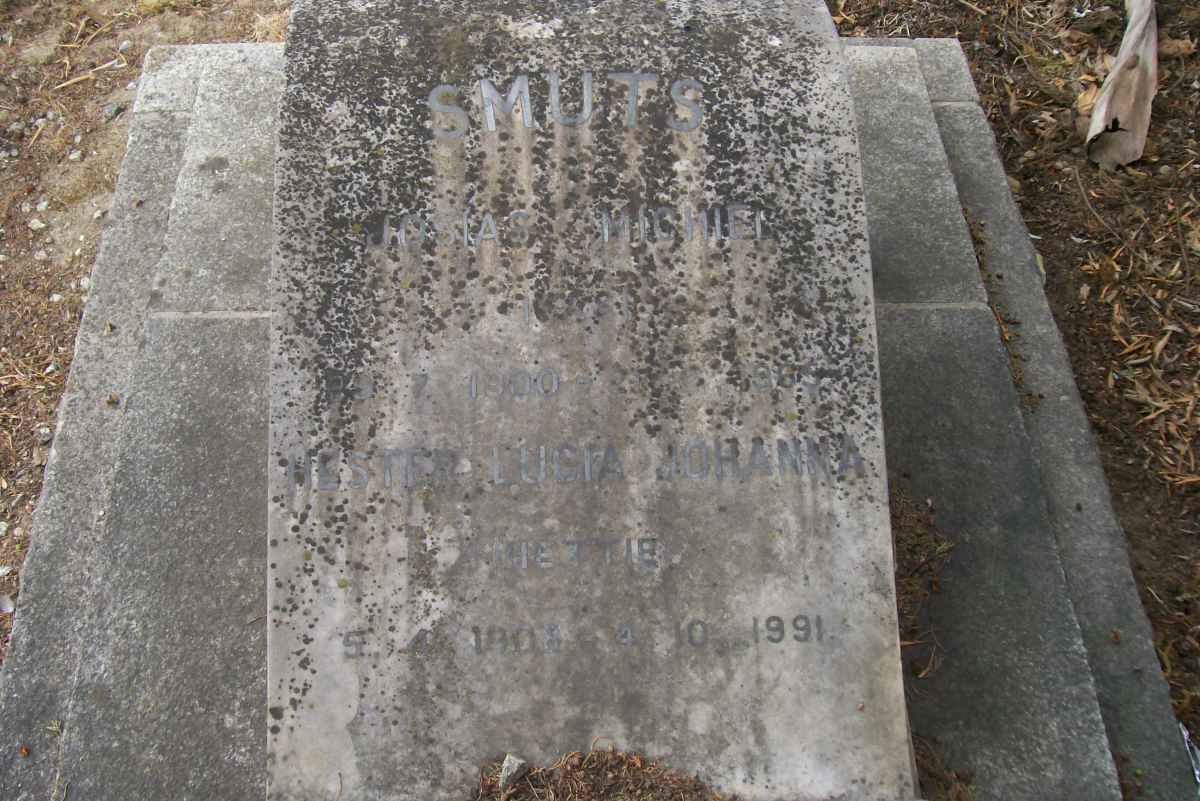 SMUTS Josias Michiel 1900-1966 &amp; Hester Lucia Johanna 1908-1991 