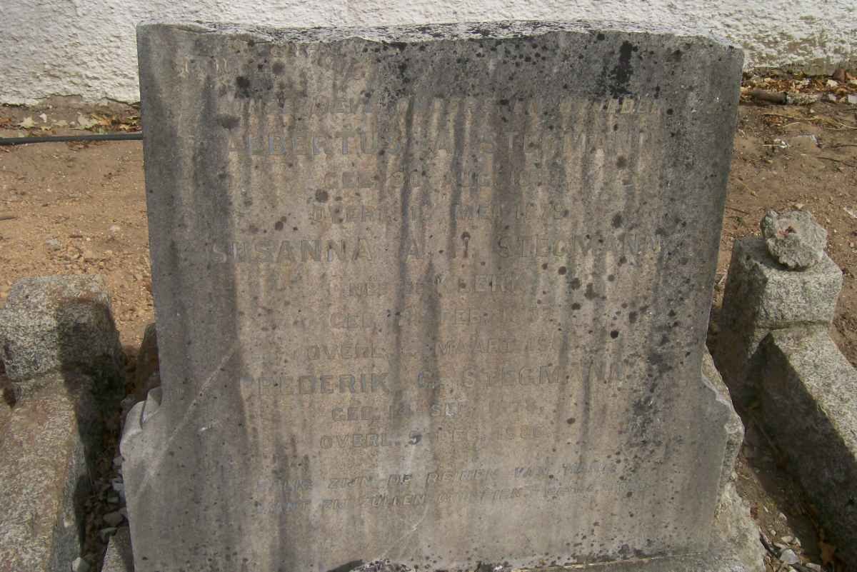 STEGMANN Frederik G. 1828-1996 &amp; Susanna A.H. DE KLERK 1832-1909