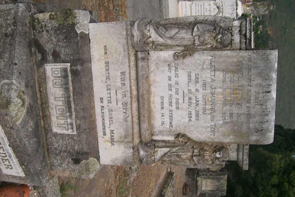 TOIT Daniel Matthys 1868-1934 &amp; Aletta Johanna LOTTER 1869-1934