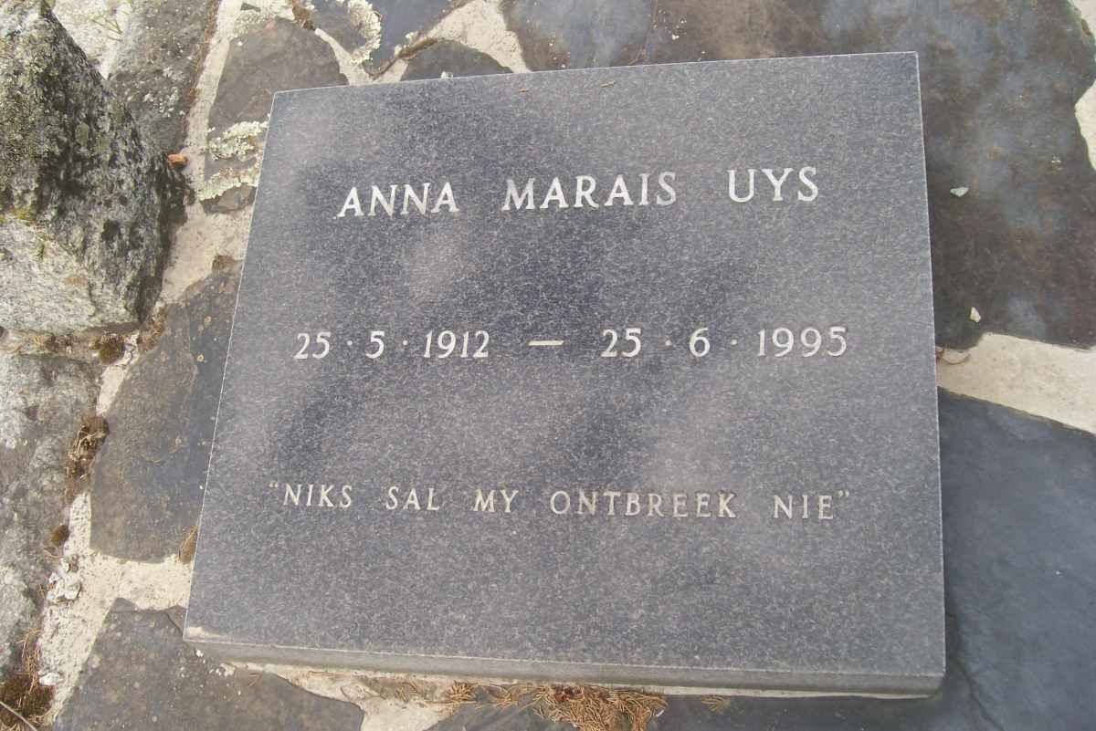 UYS Anna Marais 1912-1995