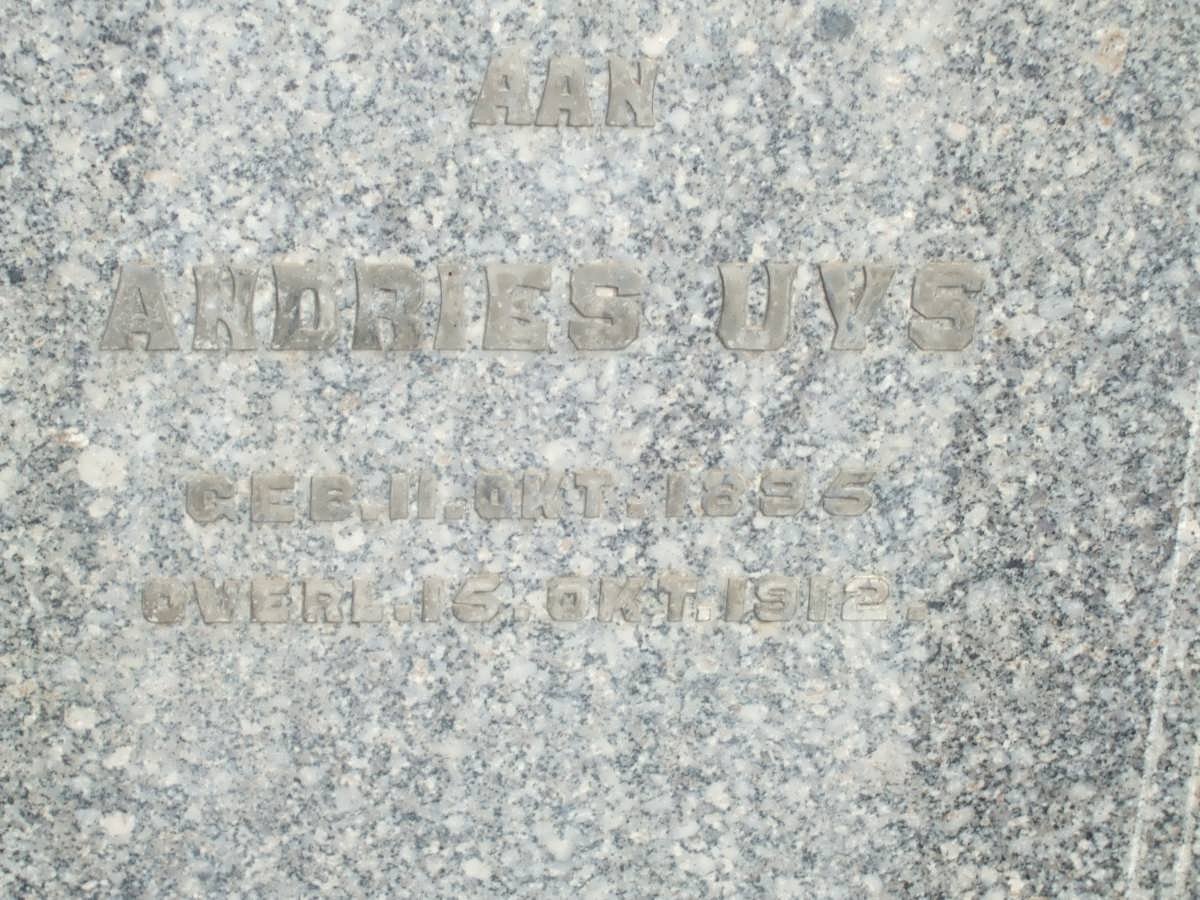 UYS Andries  1895-1912
