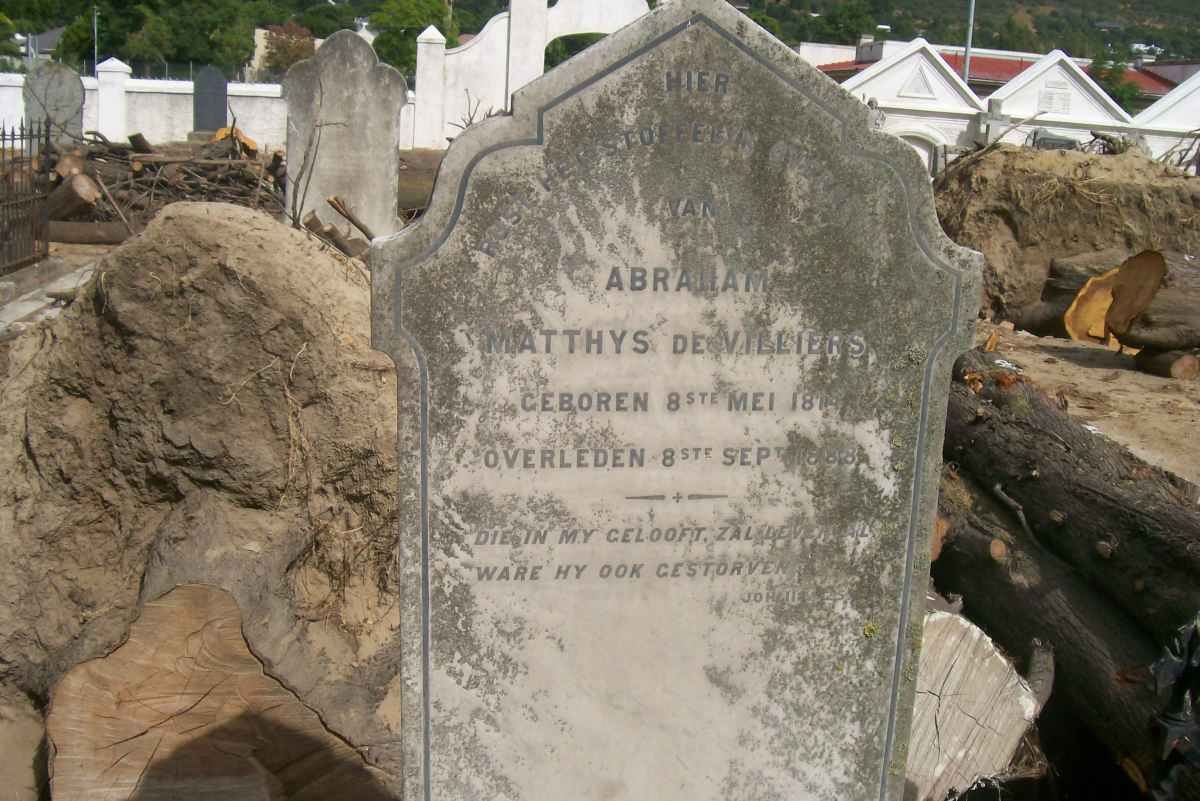 VILLIERS Abraham Matthys, de 18??-1888