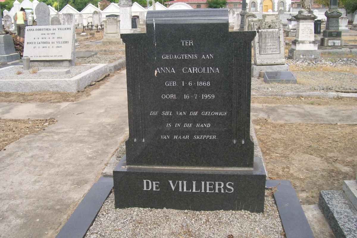VILLIERS Anna Carolina, de 1868-1959