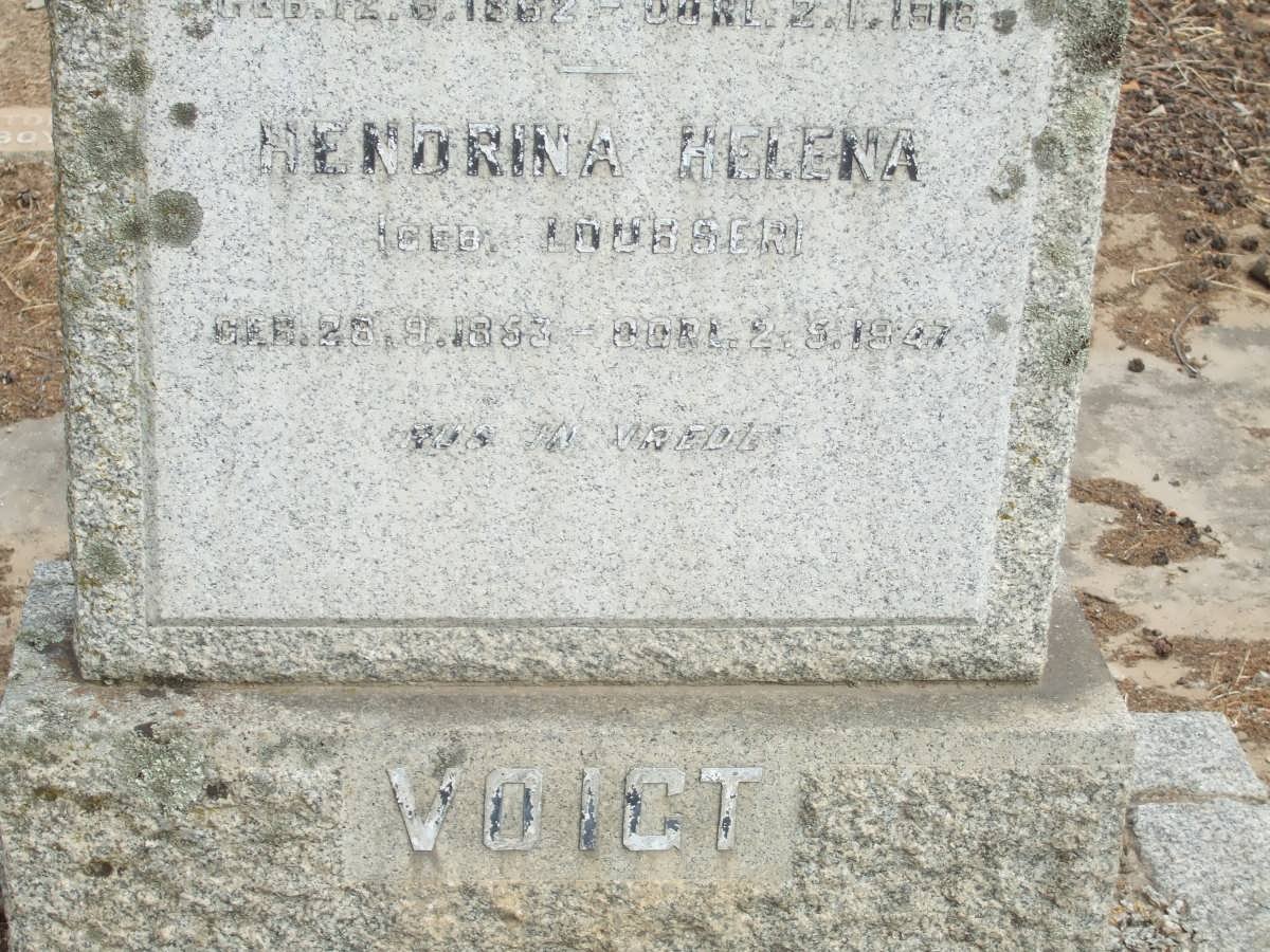 VOIGT Hendrina Helena nee LOUBSER 1853-1947