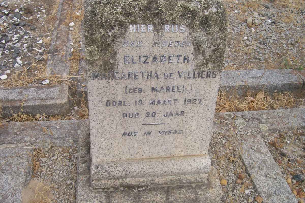 VILLIERS Elizabeth Margaretha, de nee MAREE -1927