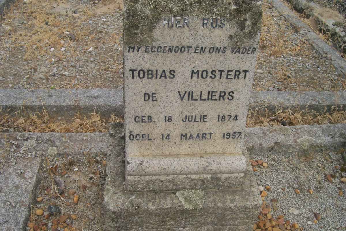 VILLIERS Tobias Mostert, de 1874-1957