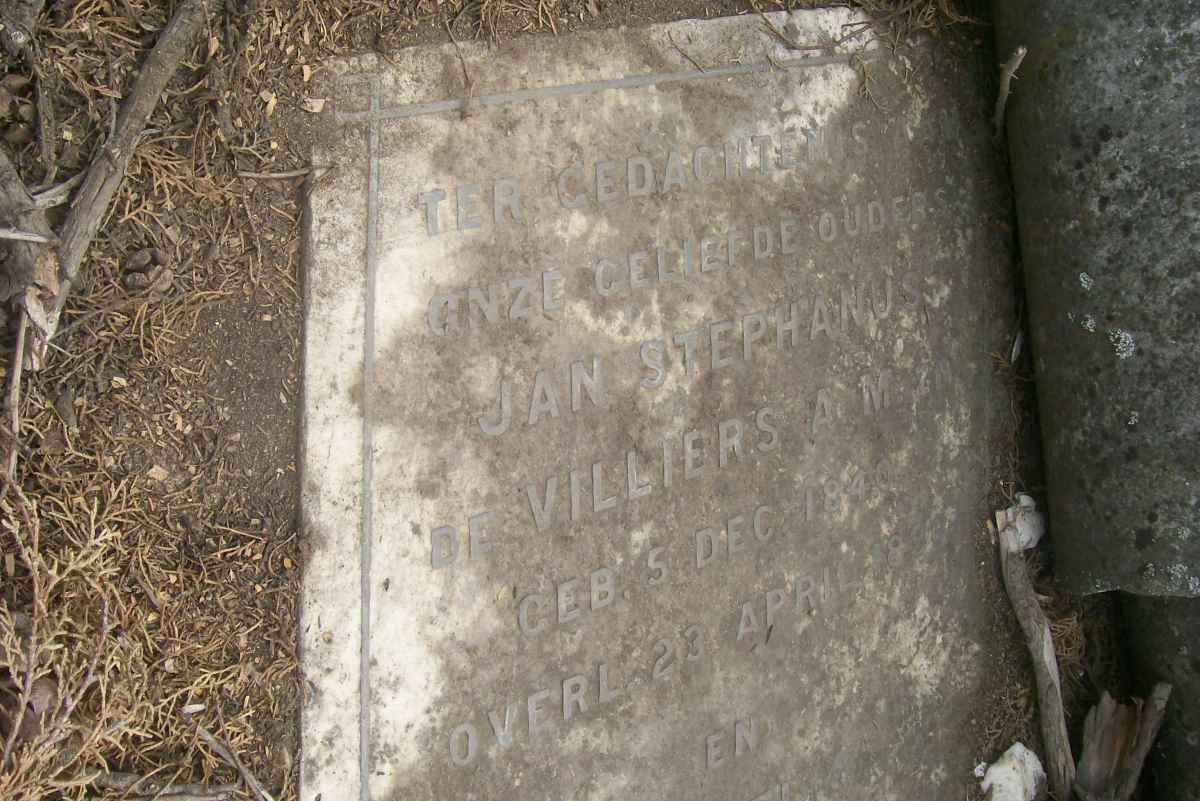 VILLIERS Jan Stephanus, de 184?-?? &amp; Cornelia Johanna LOUW 18??-??
