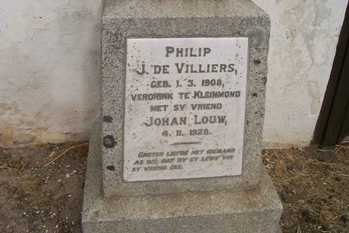 VILLIERS Philip J., de 1908-1928