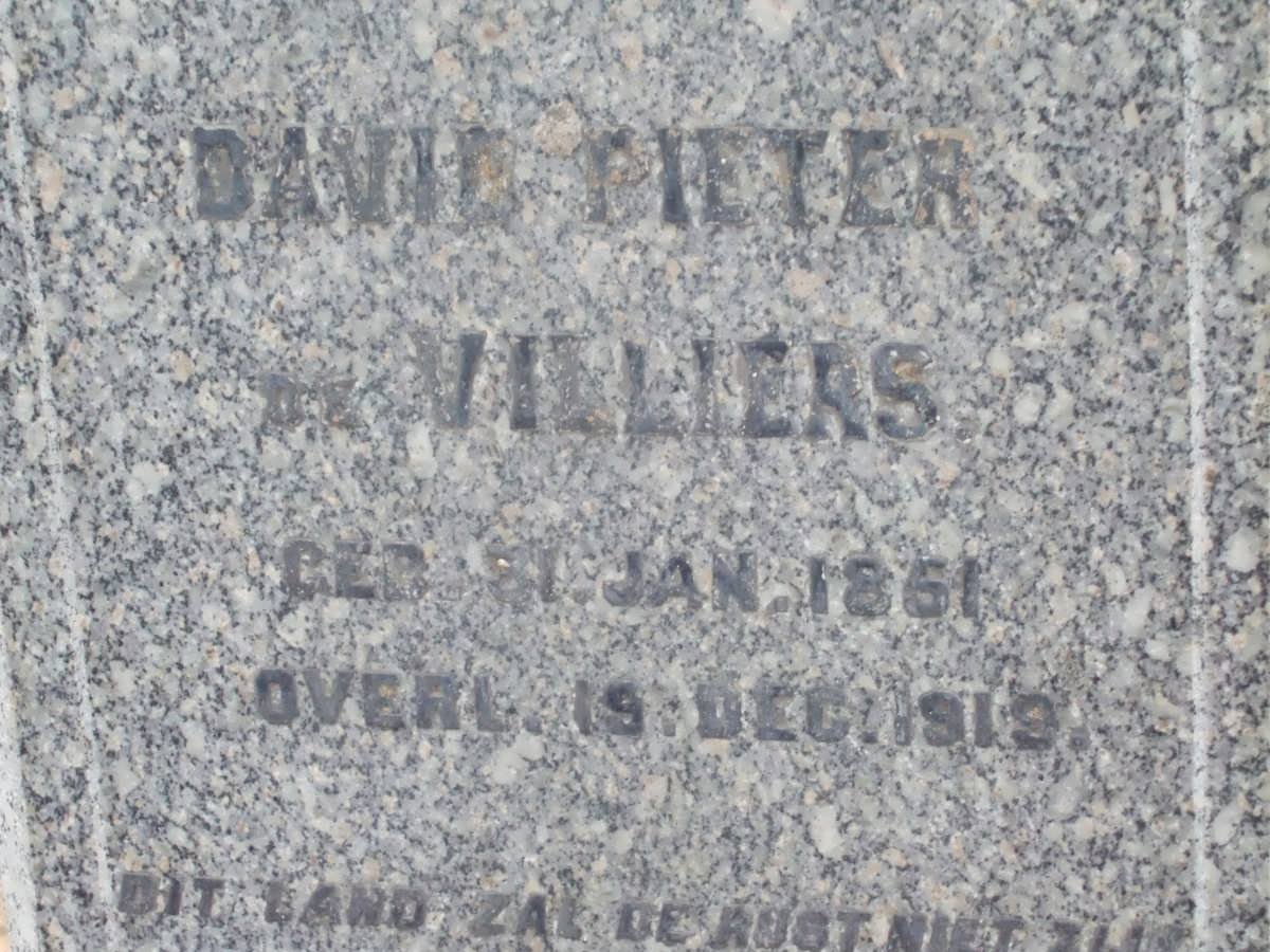 VILLIERS Danie Pieter, de 1851-1919
