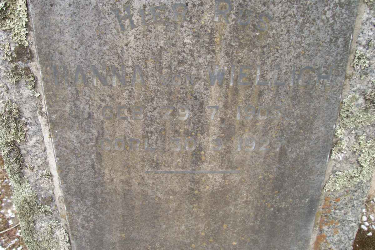 WIELLIGH Hanna, von 1903-1925