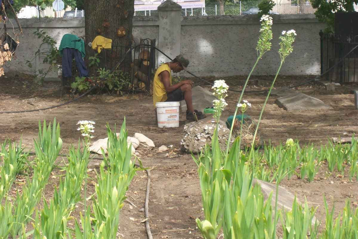 Municipal worker taking an extended break