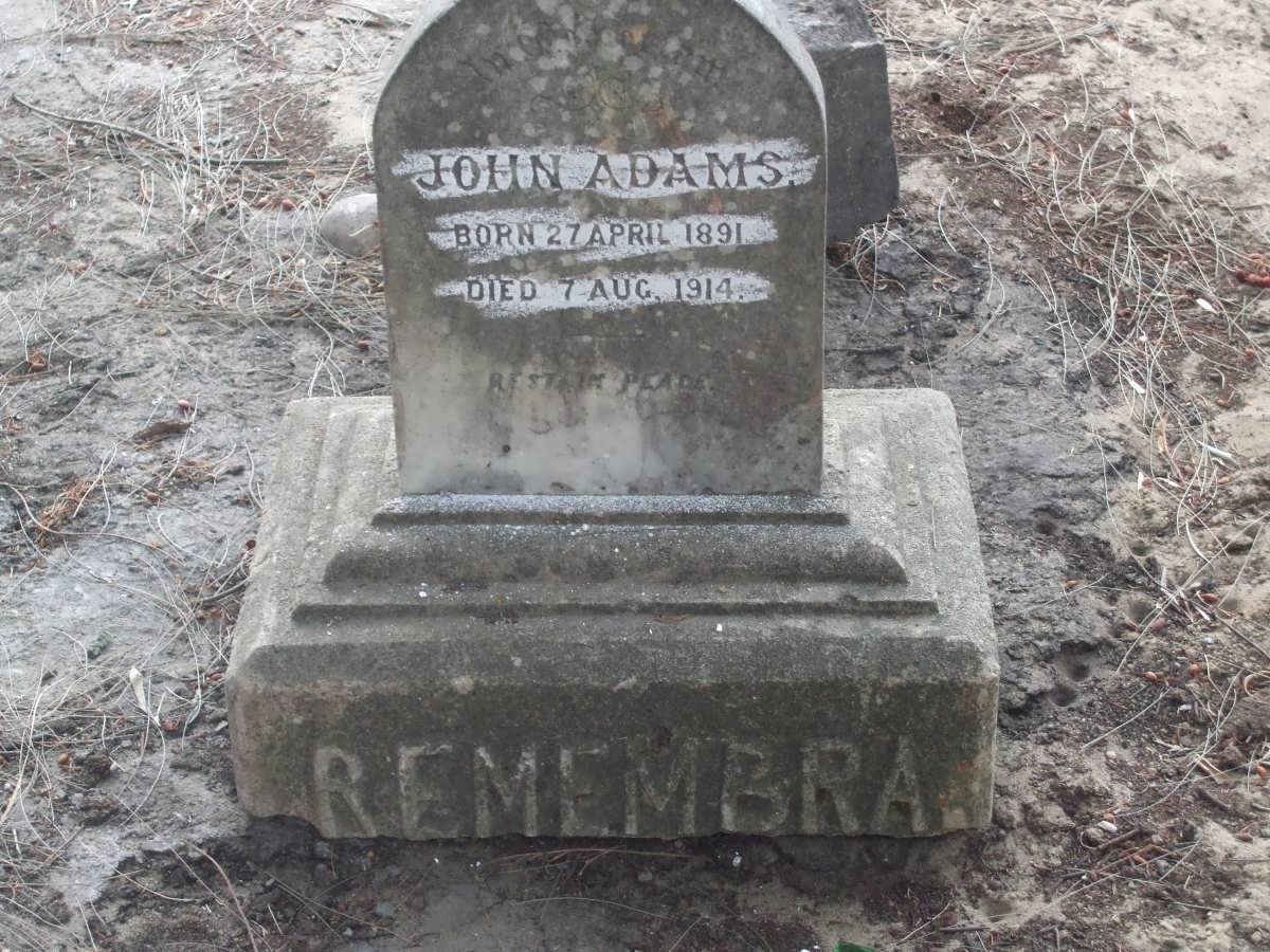 ADAMS John 1891-1914