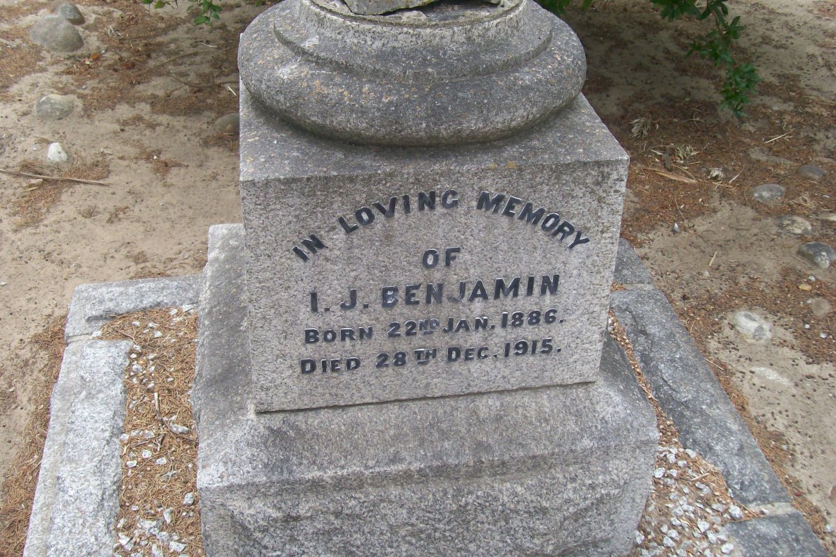 BENJAMIN I.J. 1886-1915