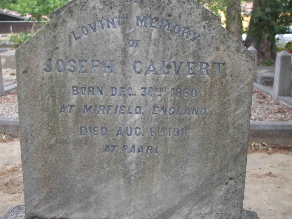 CALVERT Joseph 1860-1911