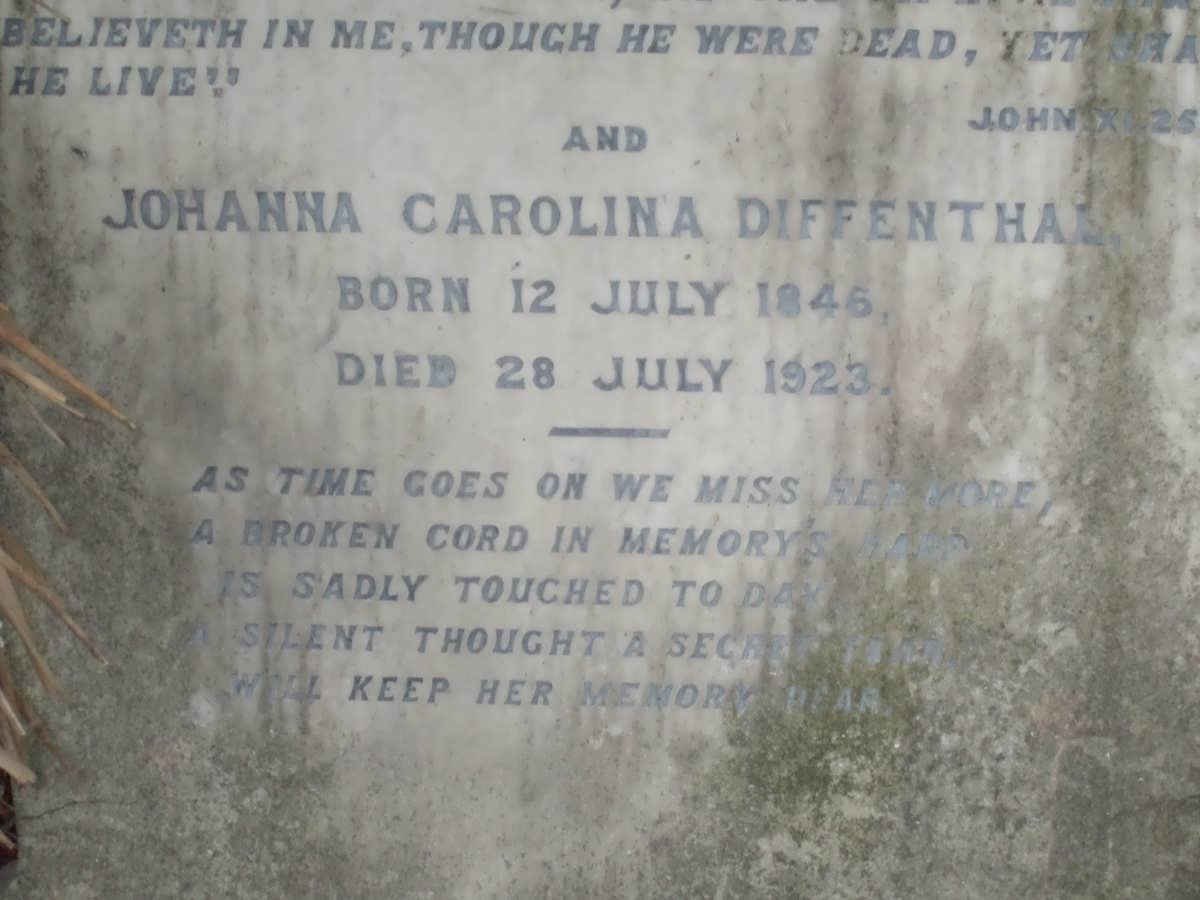 DIFFENTHAL Johanna Carolina 1846-1923