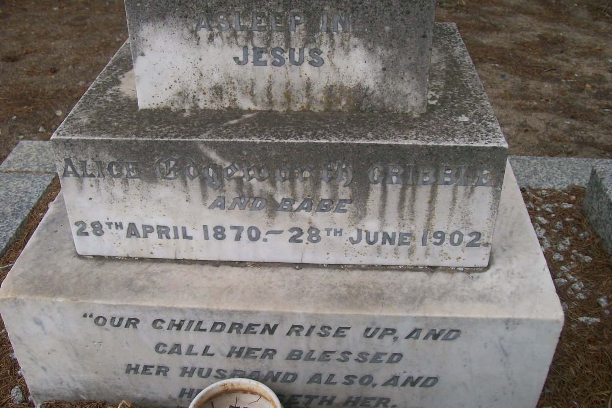 GRIBBLE Alice ? 1870-1902 :: GRIBBLE Baby -1902