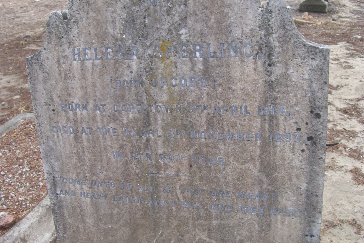 SPERLING Helena nee JACOBS 1814-1893