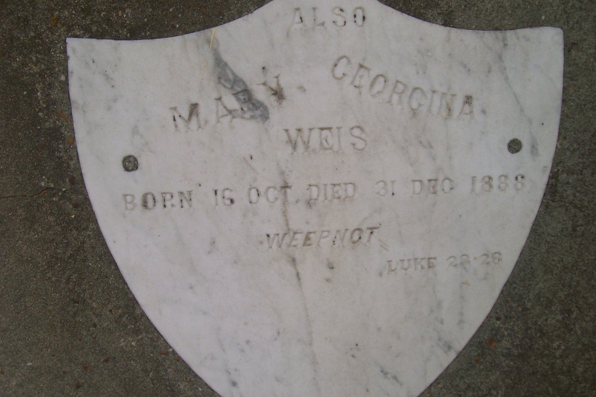 WEIS Mary Georgina 1888-1888 