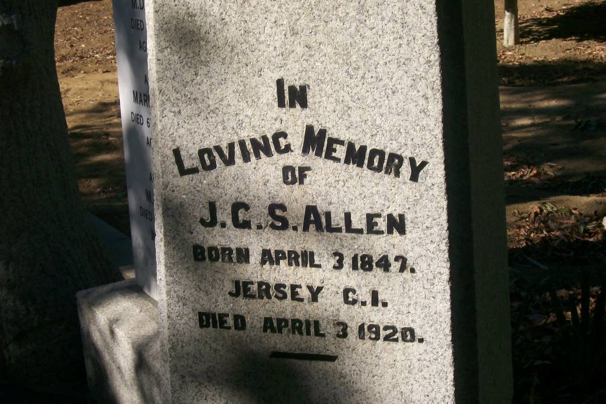 ALLEN J.G. S. 1847-1920 :: ALLEN Eliza Caroline nee HUMBLE 1888-1966