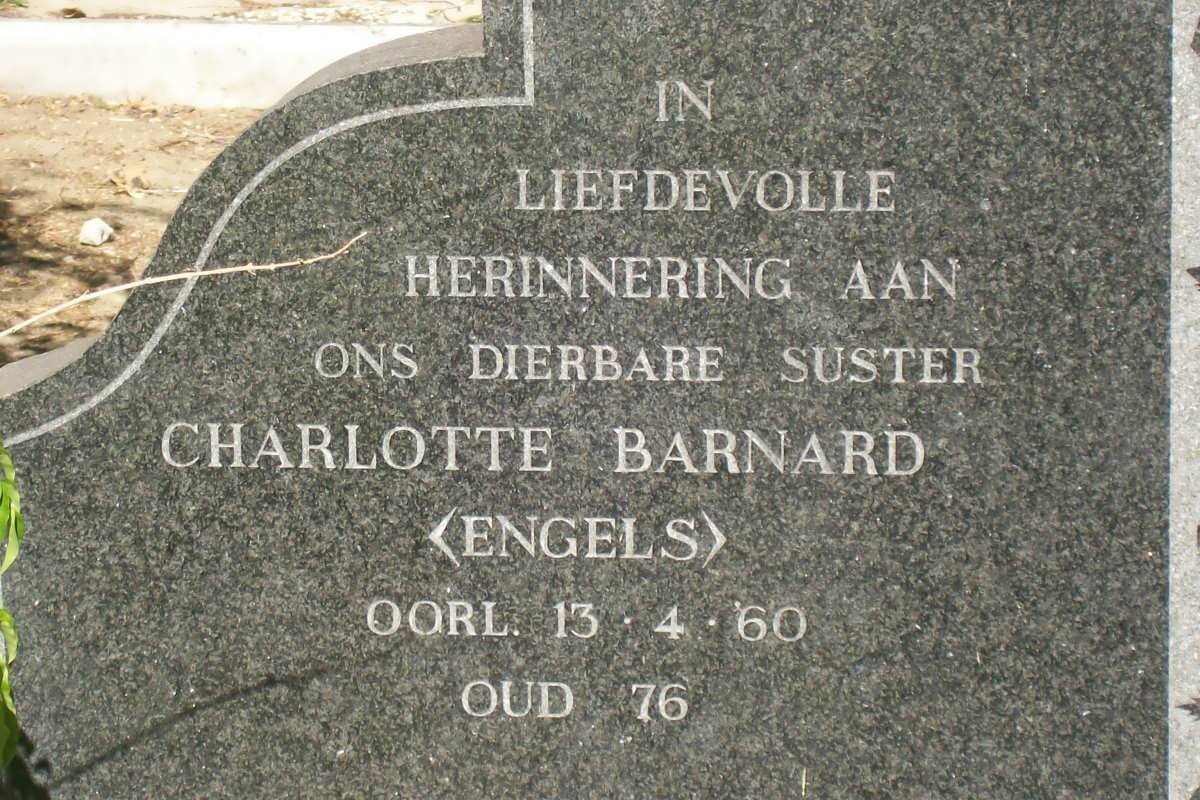 BARNARD Charlotte nee ENGELS -1960