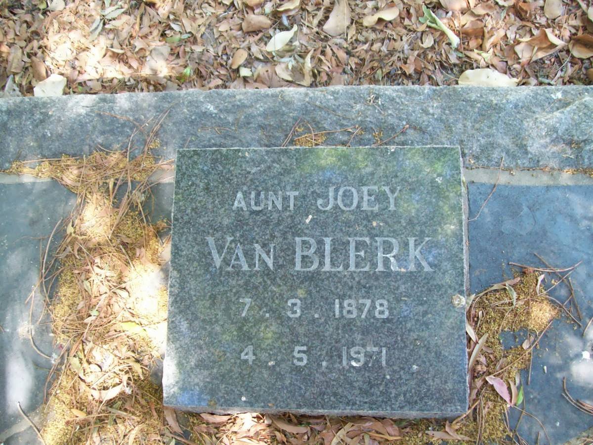 BLERK Joey, van 1878-1971