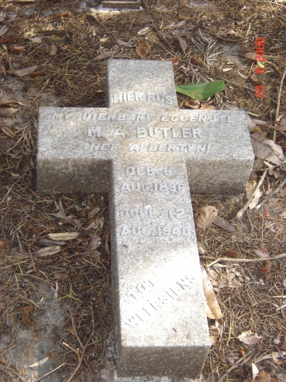 BUTLER M.A. nee ALBERTYN 1896-1940