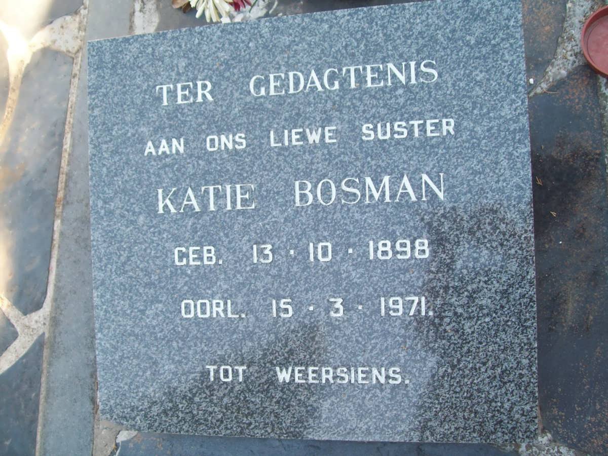BOSMAN Katie 1898-1971