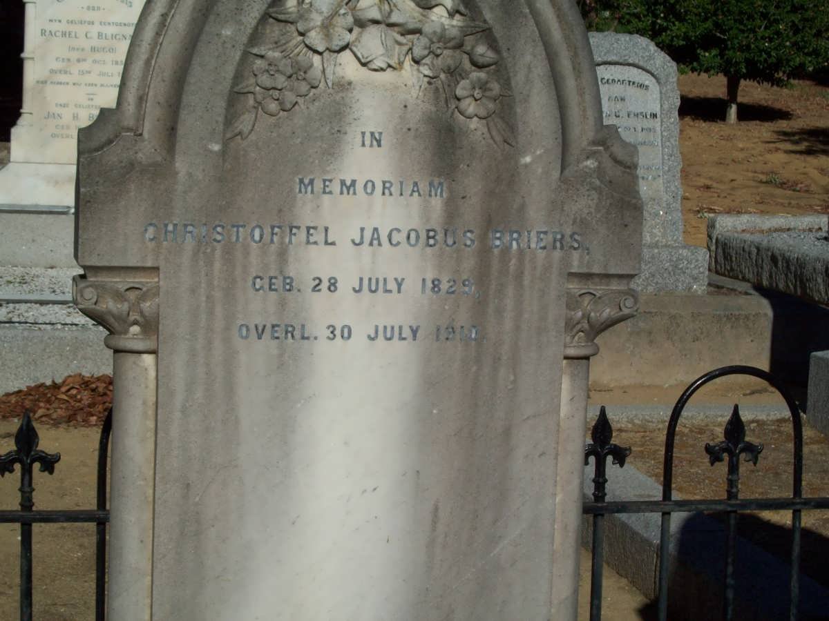 BRIERS Christoffel Jacobus 1829-1910