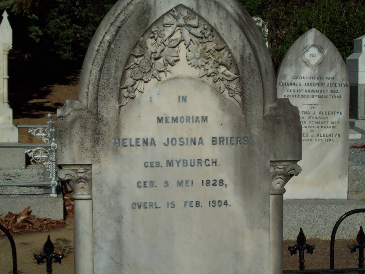 BRIERS Helena Josina nee MYBURGH 1828-1904