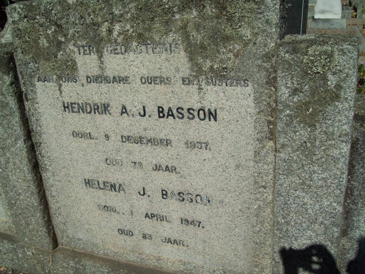 BASSON Hendrik A.J. -1937 &amp; Helena J. -1947