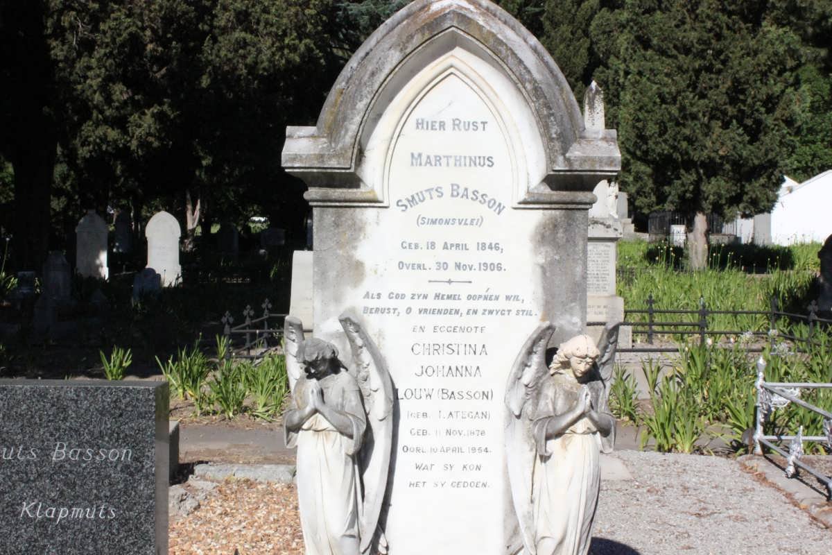 BASSON Marthinus Smuts 1846-1906 &amp; LOUW Christina Johanna voorheen BASSON nee LATEGAN 1878-1954