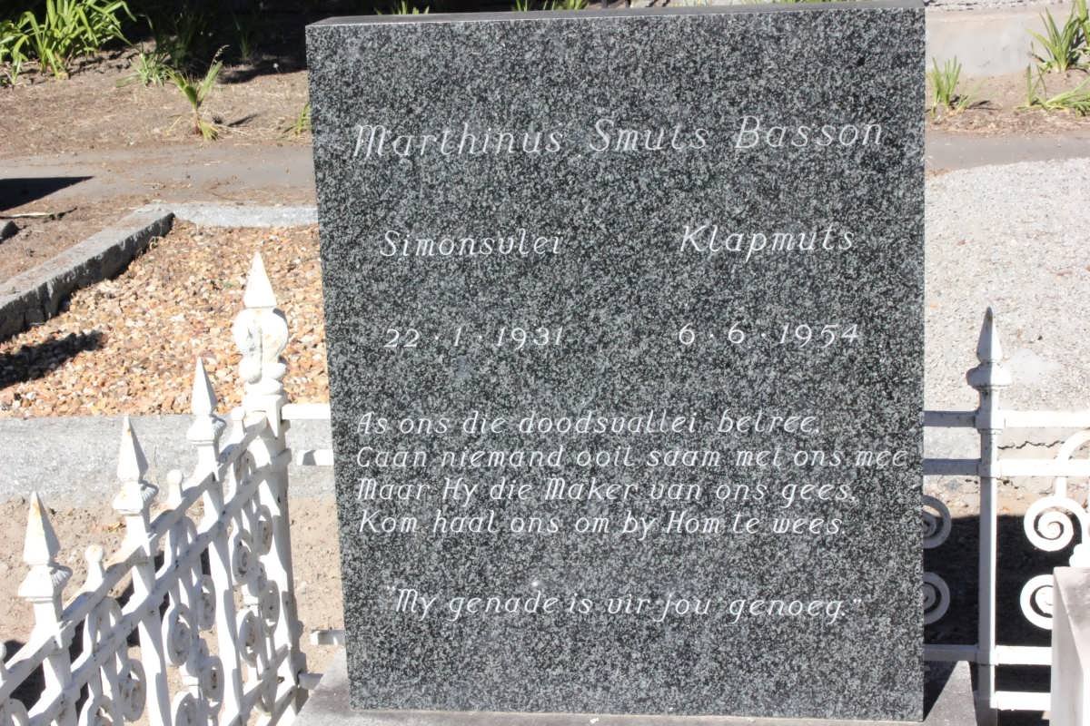BASSON Marthinus Smuts 1931-1954