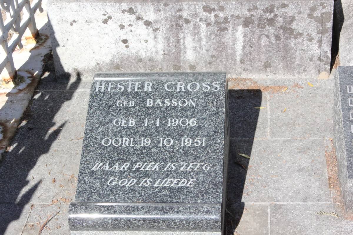 CROSS Hester nee BASSON 1906-1951
