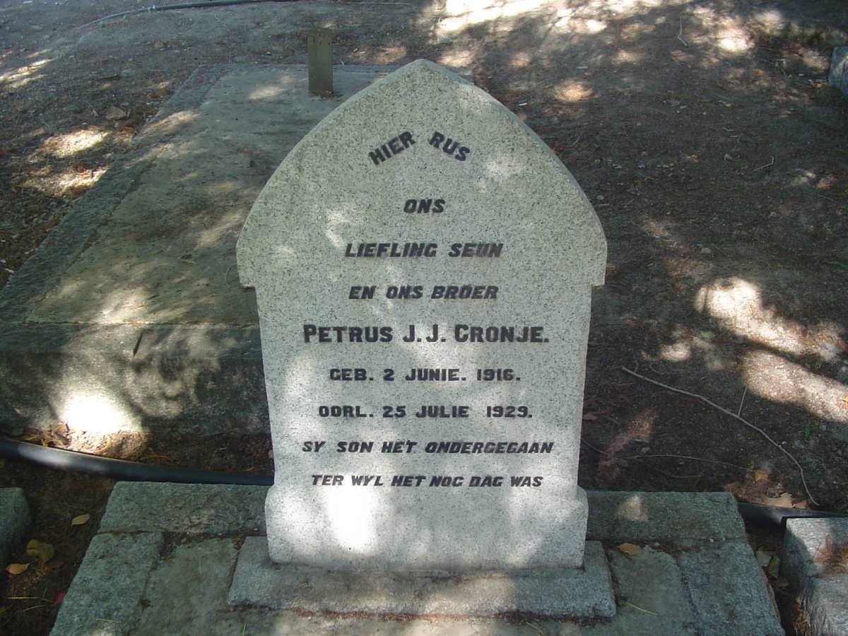 CRONJE Petrus J.J. 1916-1929