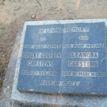 CARSTENS Robert Godfrey -1901 &amp; Eleanora -1931