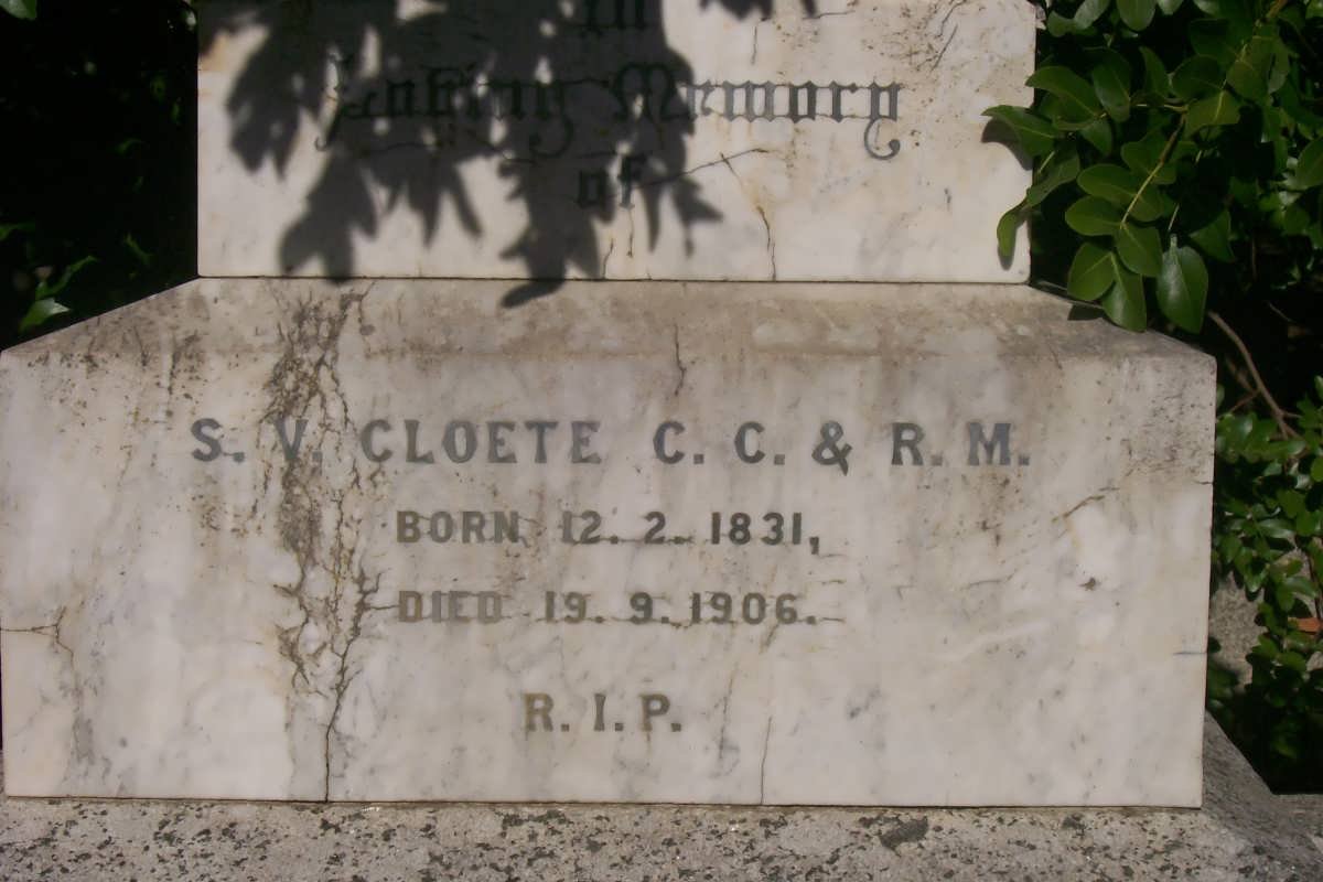 CLOETE S.V. 1831-1906