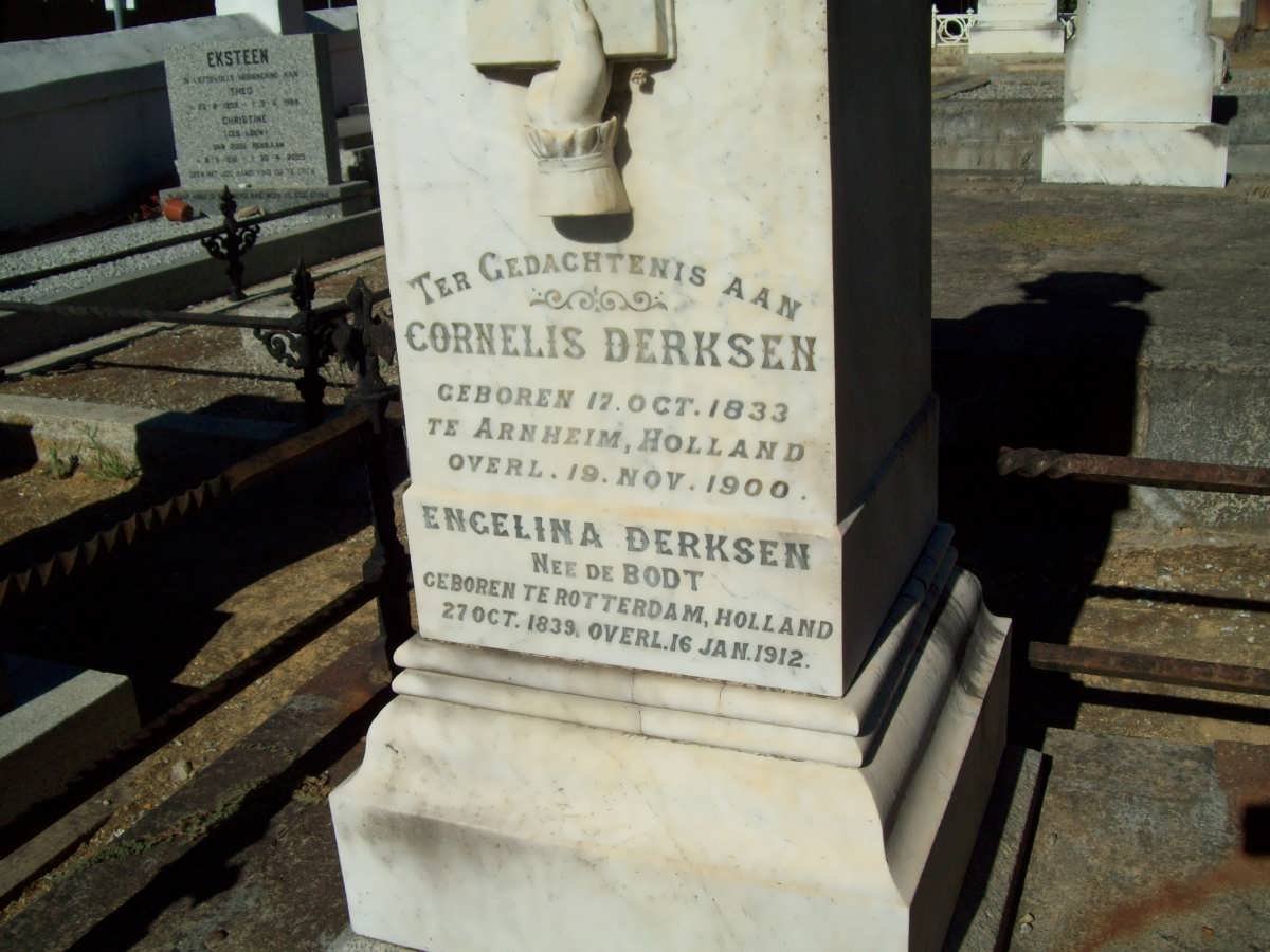 DERKSEN Cornelis 1833-1900 &amp; Engelina DE BODT 1839-1912
