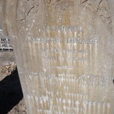 DREYER Johannes Frederik 1861-1911 &amp; Beatrix Maria CILLIERS 18?4-?