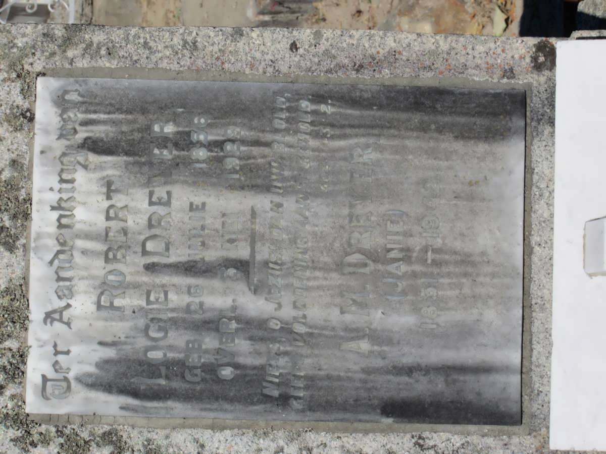 DREYER Robert Logie 1856-1929 &amp; A.M. 1851-1942