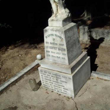 DALTON Johanna J. nee ZUIDMEER 1897-1975 :: DALTON Ian Godfrey 1930-1931