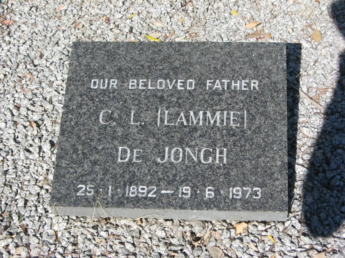 JONGH C.L., de 1892-1973