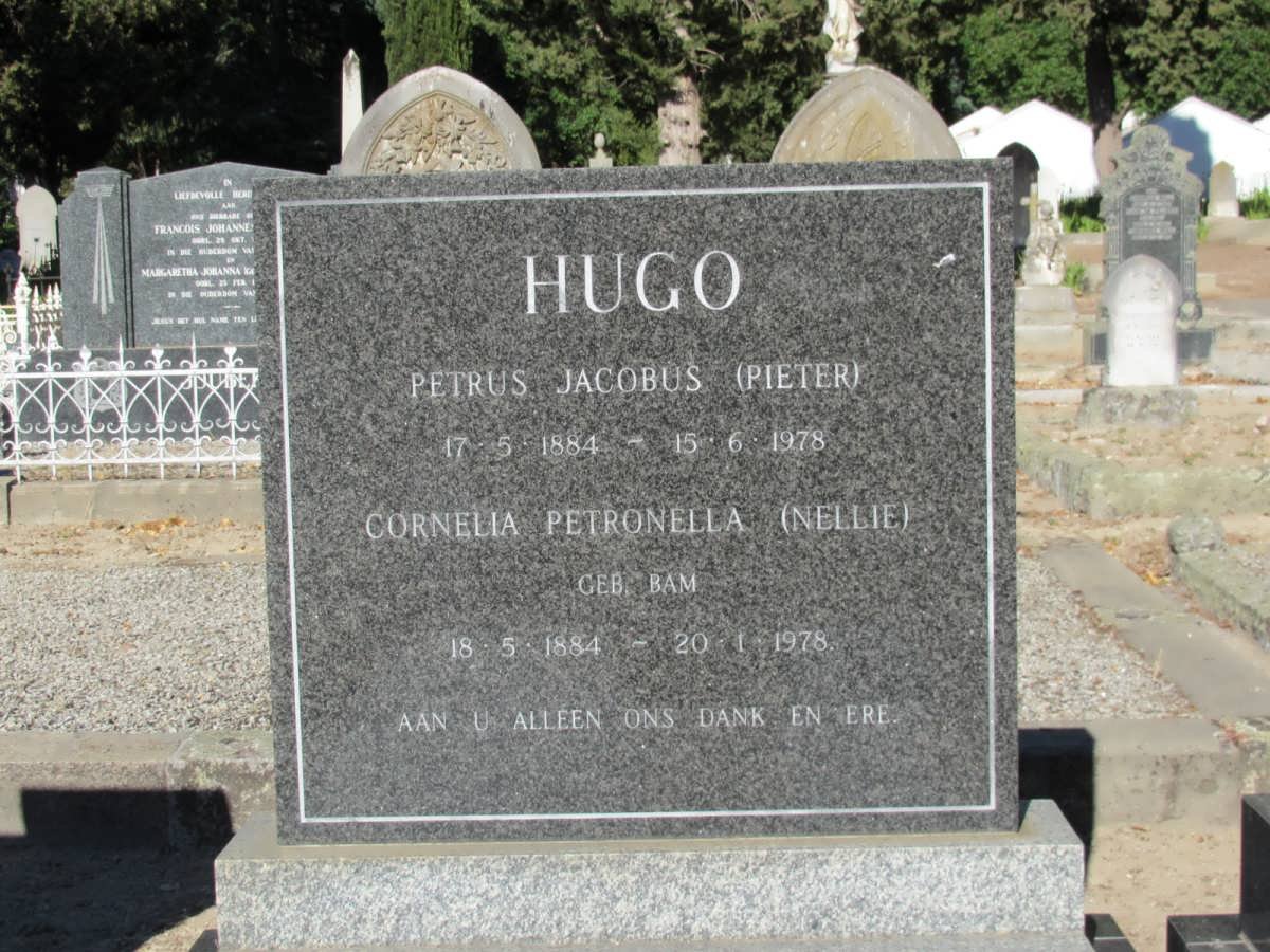 HUGO Petrus Jacobus 1884-1978 &amp; Cornelia Petronella BAM 1884-1978