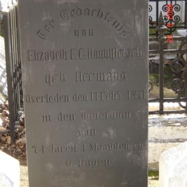 HAUBTFLEISCH Elizabeth E.G. nee HERMANS -1871