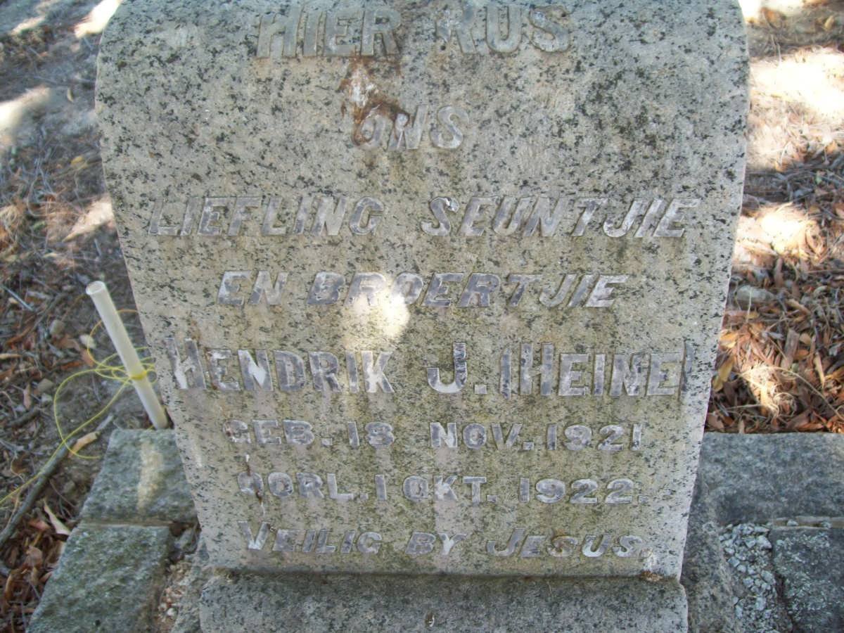 HEINE Hendrik J. 1921-1922