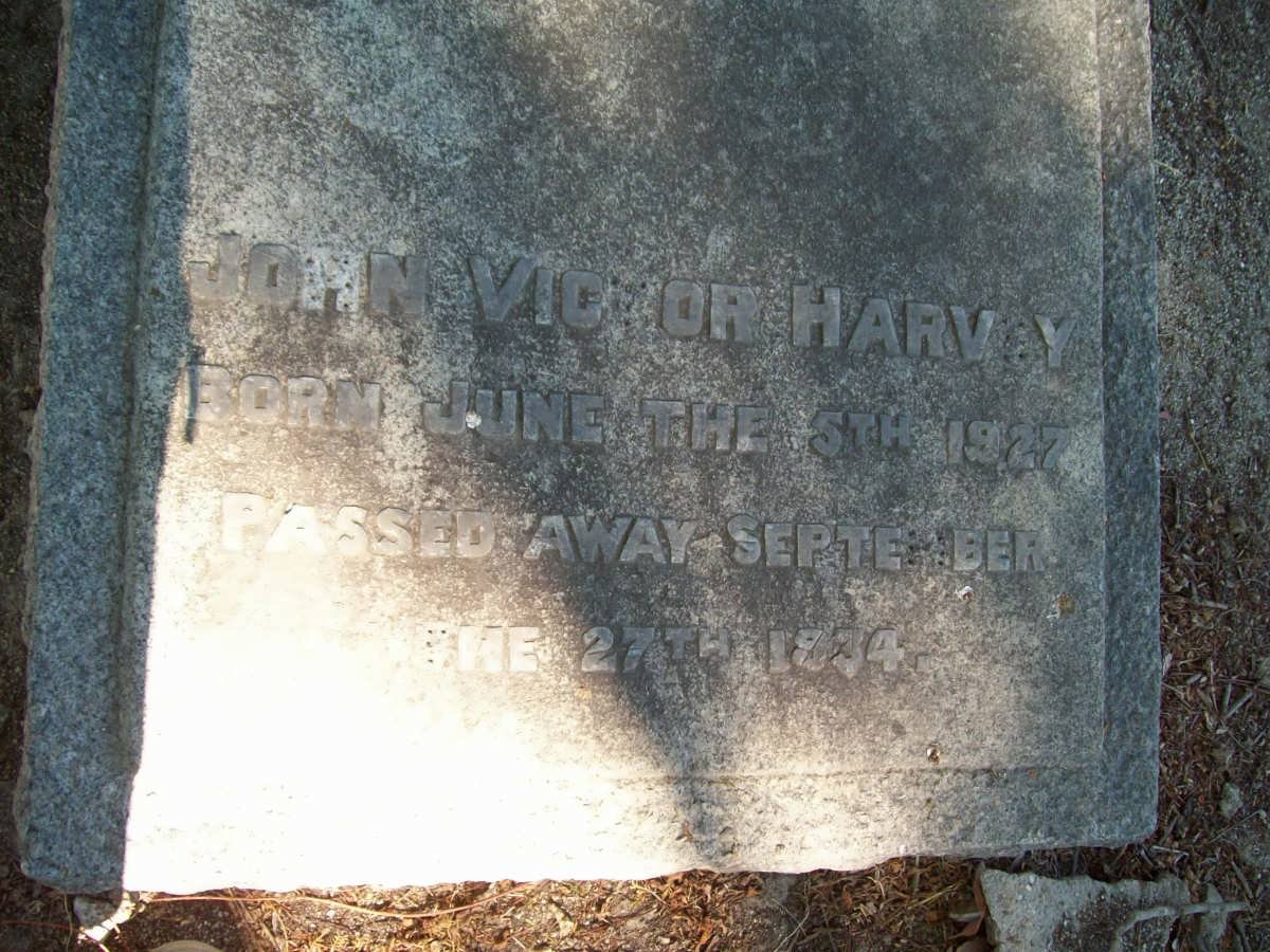 HARVEY John Victor 1927-1934